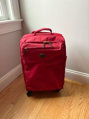 Bric's Red Carry-On Spinner with Front Pocket